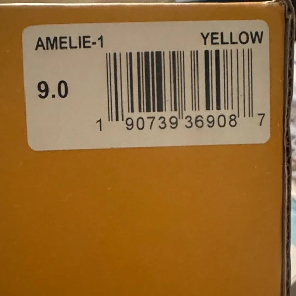 Chase + Chloe Yellow Fuzzy Heels - Picture 8 of 8